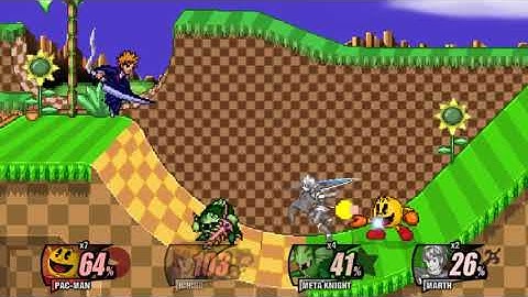 Super Smash Flash 2 Pac man, Meta Knight, Ichigo, and Marth