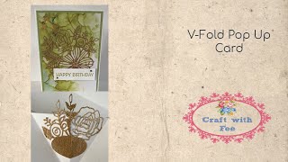Make a V Fold Pop Up Card - How to make a clean cut with intricate dies on specialty paper ! Wealth