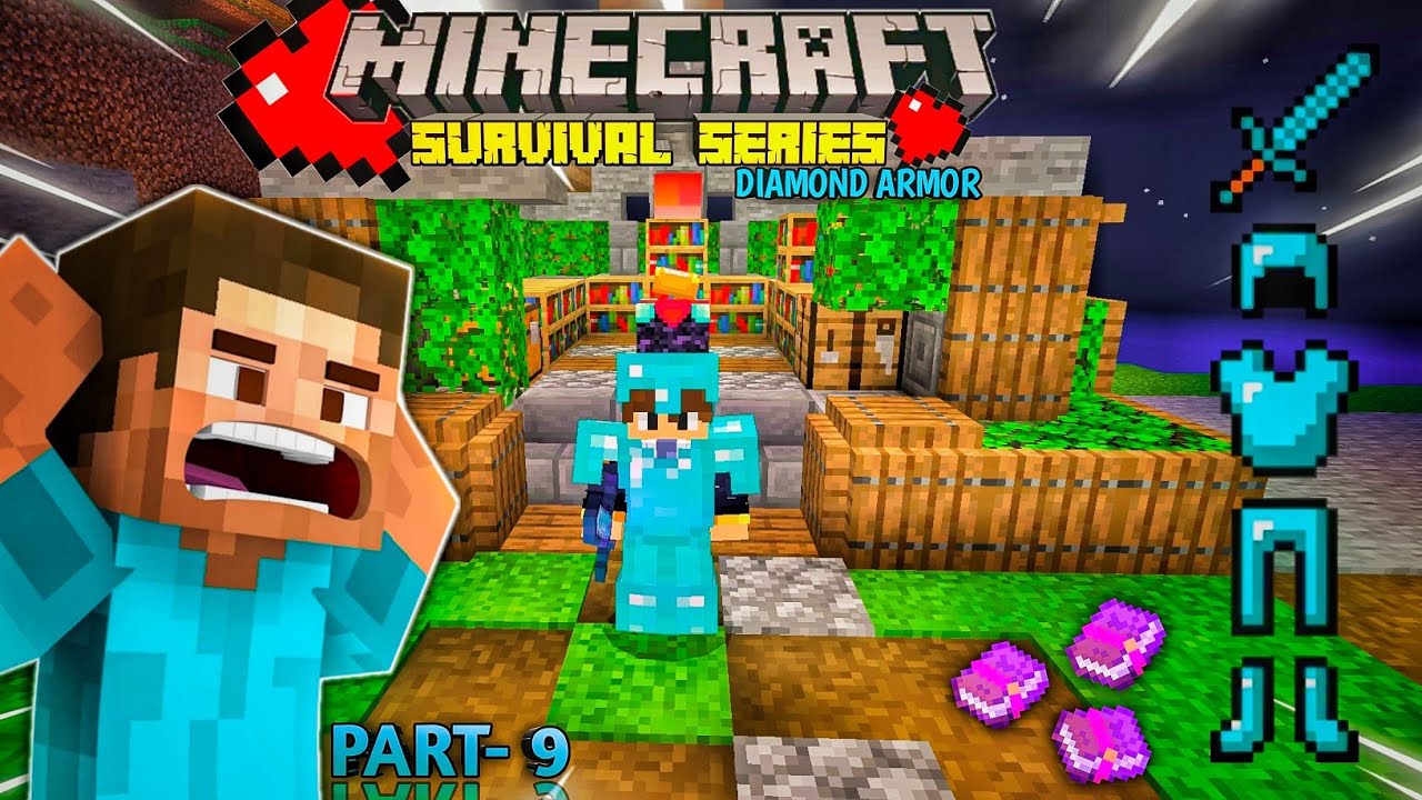 Making Finally Diamond Armor🤑 || In Minecraft Survival Series Epi- 9😍 ...