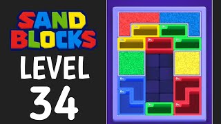 Sand Blocks: Drop Puzzle Level 34 Walkthrough Solution