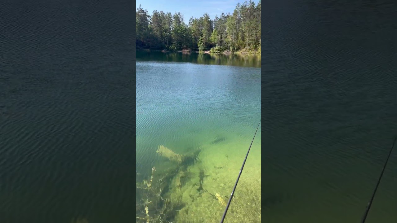 Fishing crystal clear crater lakes in the Pigeon River state forest