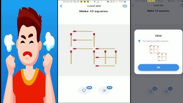 Easy Game Level 264 : Make 10 squares.