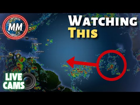 Models Have This Developing Closer To Our Area | Now with LIVE Caribbean Cameras