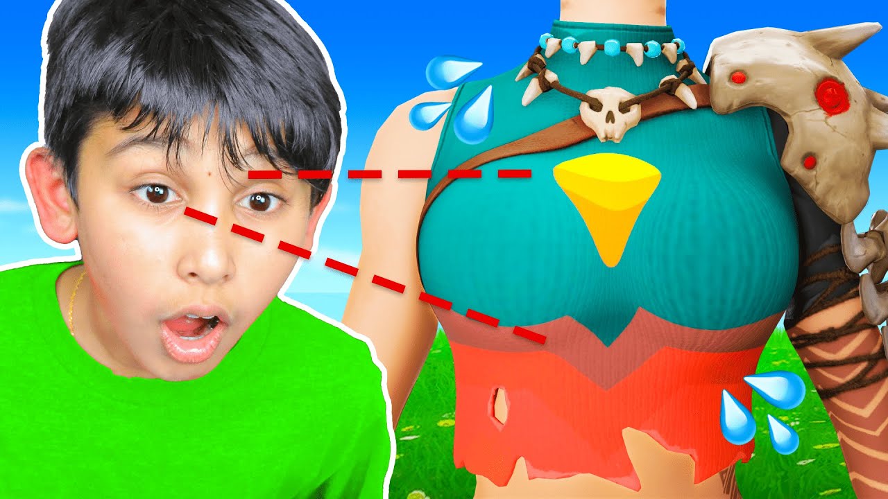 10 YEAR OLD VS *THICC* FORTNITE SKINS.. 😂 (eye tracker prank)