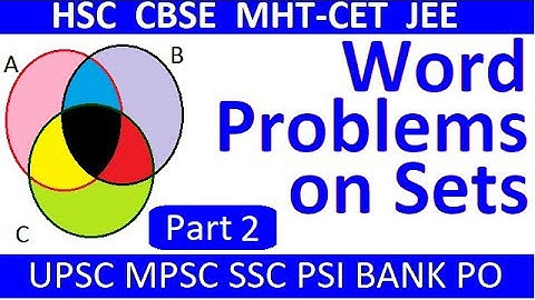 Word Problems in Sets Part 2 |mathstips4u | Sets, Relation and Functionsn