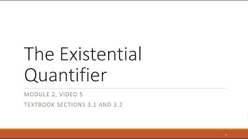M2 V5 The Existential Quantifier