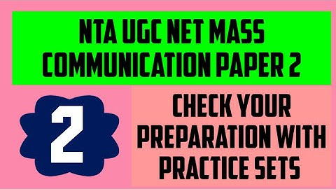 NTA UGC NET MASS COMMUNICATION PAPER 2 PRACTICE SET 2||UGC NET MASS COMMUNICATION ||BY PRIYANKA RANA