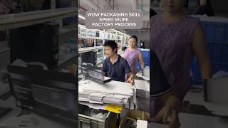 INSANE SPEED folding boxes by hand 😳📦⚡#tech #engineering #industrial #manufacturing