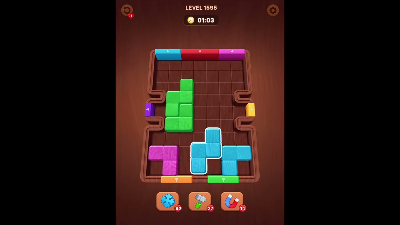 Wood Away Block Puzzles Levels 1591-1592-1593-1594-1595-1596-1597