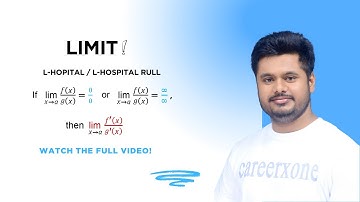 L Hopital Rule | limit | By Ranjeet jha Sir | Careerxone Gondia.