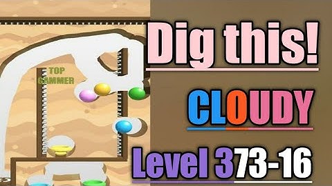 Dig this! Cloudy level 373-16 Gameplay walkthrough Solution