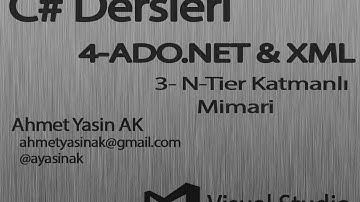 C# Yazılım Dersleri 4-3 Ntier Katmanlı Mimari