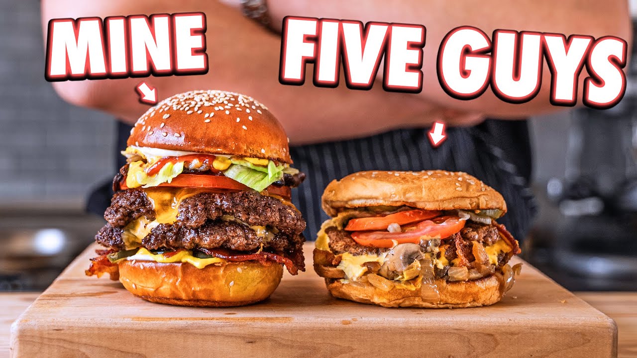 Making Five Guys Cheeseburger At Home | But Better | Joshua Weissman