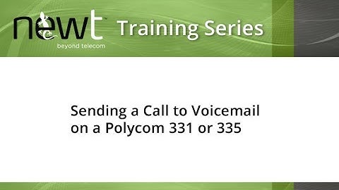 How to Send a Call to Voicemail on a Polycom 331/335