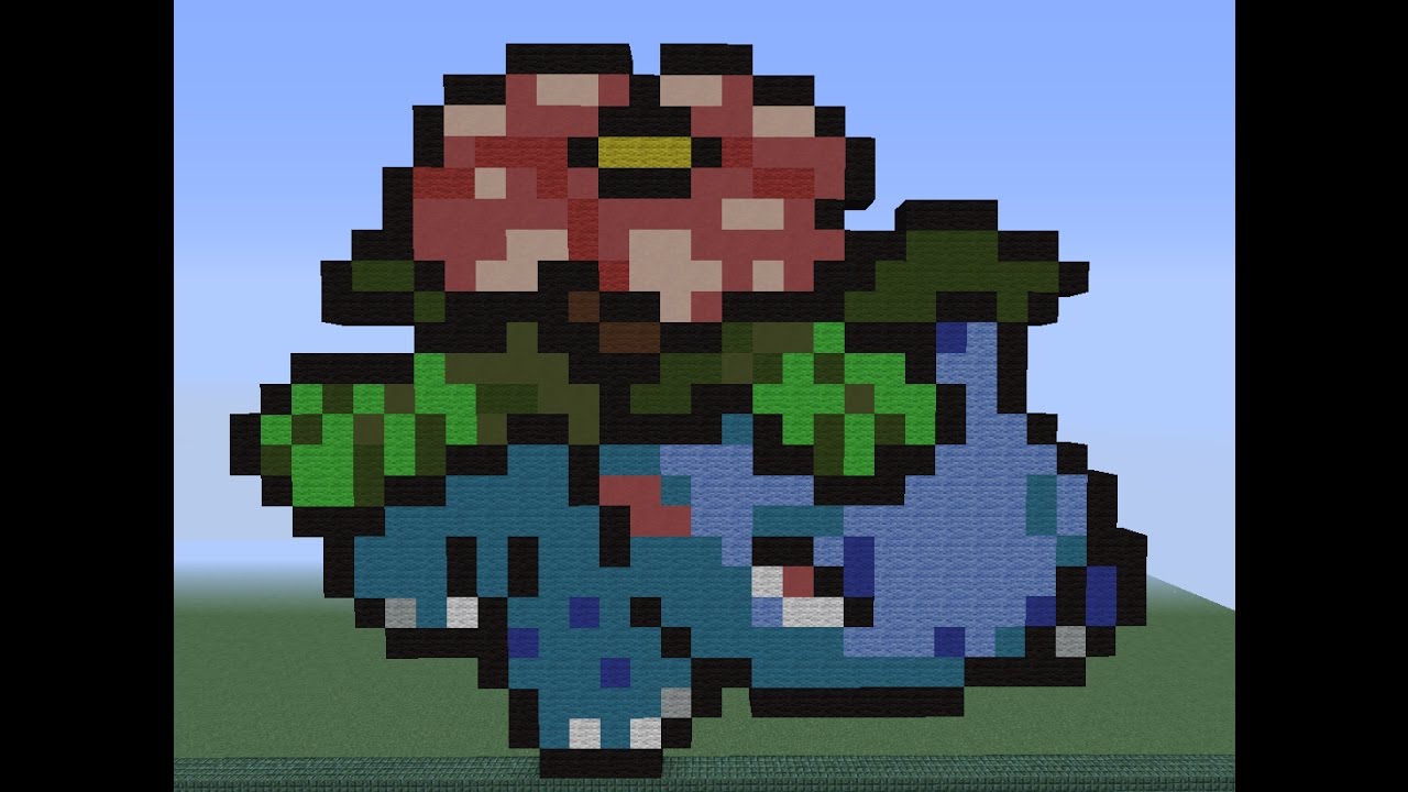 Pokémon Tuto Minecraft Pixel Art Florizarre 003802 Youtube