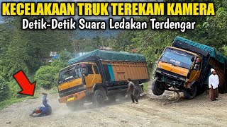 KECELAKAAN BERUNTUN Terekam Kamera‼DetikDetik Suara Ledakan Dari Kabin Truk