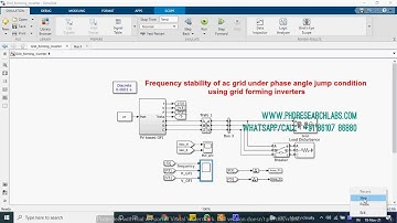 Frequency stability of AC grid under phase angle jump condition using grid forming inverters