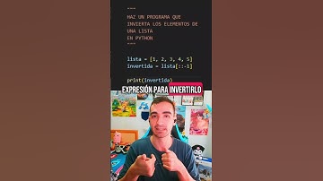INVERTIR ELEMENTOS de LISTA en PYTHON . . . #python #programacion #java #javascript