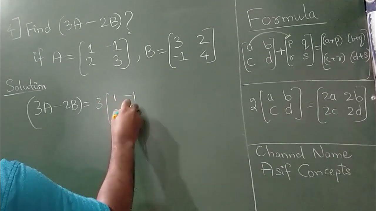 1 minute Matrix, Find 3A - 2B ? - YouTube