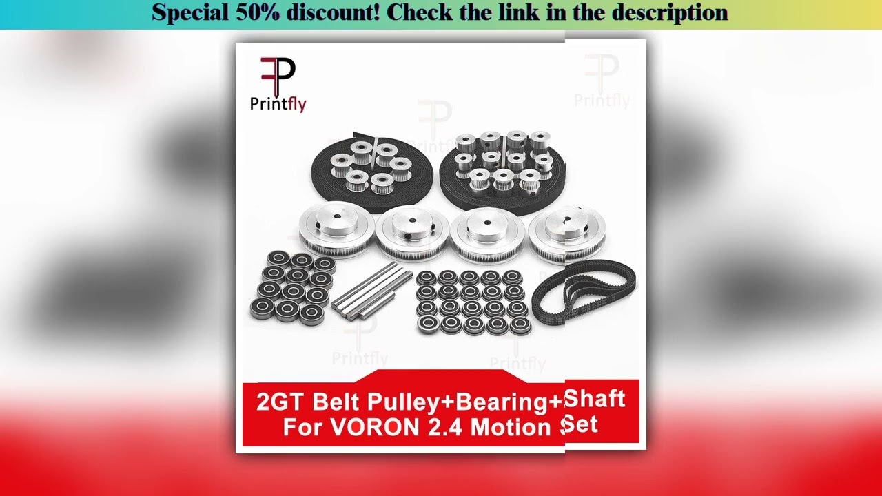 Best Seller VORON 2.4 Set Motion Parts 2GT Timing Belt 2GT 16T 80T 20T Tooth Pulley 188-2GT Shaft Be