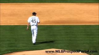 Casey Crosby Strikes Mark Teahen - Spring Training 2012