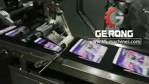 Cardboard box carton case unfold box 2 heads top flat surface labeling machine testing video