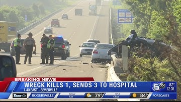 Man killed, 3 other people – including a child – hospitalized in I-40 crash in Sevier County