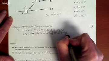 Module 3 - Grade 8 - Lesson 5 Parallel Lines Theorem