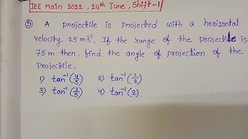 a projectile is projected with a horizontal velocity 25 m/s.if the range of the projectile is 75m