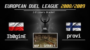 QUAKE 2 | EDL #7 | Ib0ginE vs provi | 1st map - q2duel5 | Round 1/8, Losers Bracket