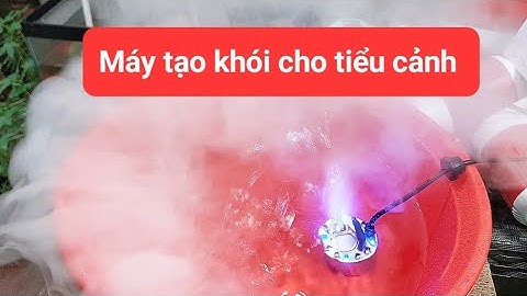 Máy tạo khói cho tiểu cảnh - bể cá với 12 đèn led xoay chuyển liên tục