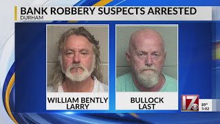 Duo nabbed during Durham bank robbery getaway, police say