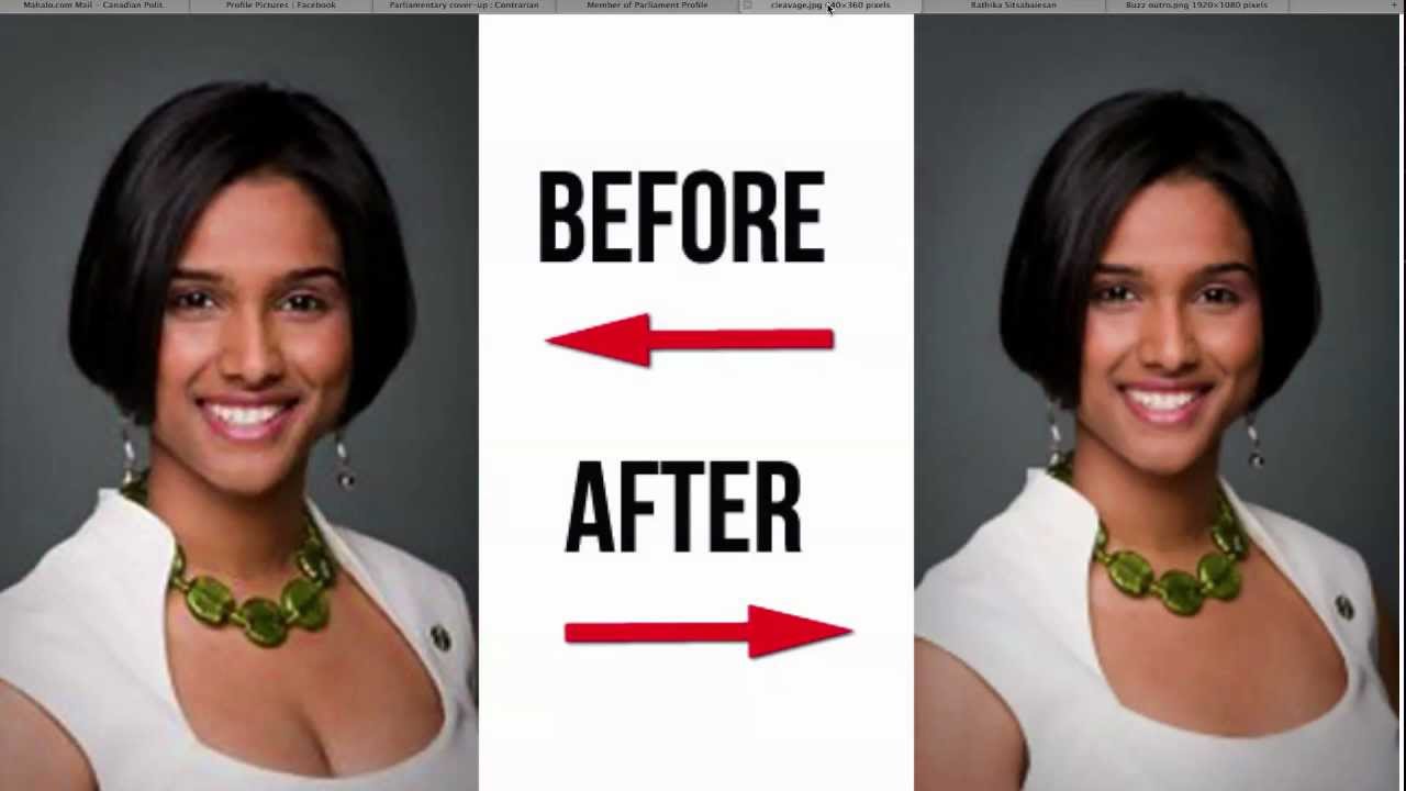 Canadian Politician's Cleavage Erased YouTube