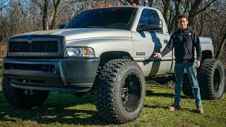 12v Cummins Dually On GIANT Tires Tears Up The Streets!