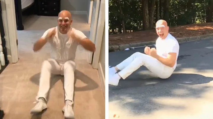 Stuntman Hops Through Town In Peculiar Way