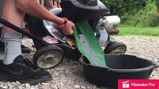 Changing the oil on my free bolens push mower