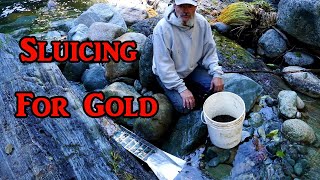 Getting the maximum amount of gold in a short amount of time. How I set up and use a sluice box.