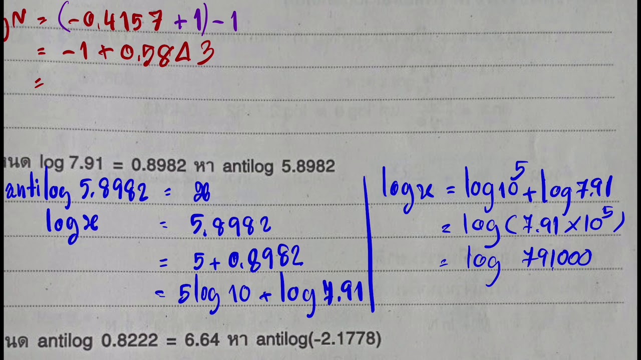 log ฐาน 10  Update 2022  61 การหาค่าลอการิทึมฐานสิบ P71-73 (2/2)