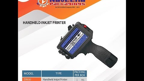 HANDHELD INKJET  PRINTER   (DX630) Naveena packagings(N-PACK)