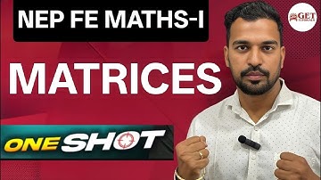 MATRICES ONE SHOT || NEP MATHS-I || Surendra Sir #engineering #maths #firstyearengineering #math