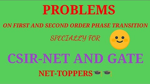 Thermodynamics-22(problems based on first and second order phase transition)