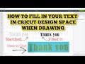 How to fill in writing on Cricut - Stop writing bubble letters - Solid letters in design space