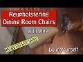 Reupholstering Dining Room Chairs with Vinyl FOR $15 - DIY