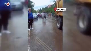 Şiddetli Yağmur, Turistik İlçe Sapancayı Sular Altında Bıraktı