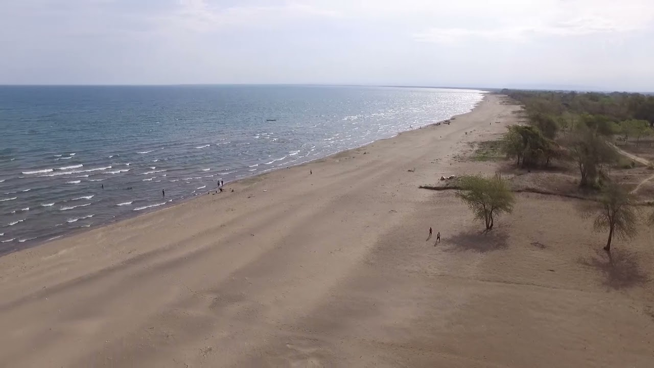 Aerial view of Matema Beach from Mwandosya's residence. #tanzania #matema  #lakes #lakenyasa
