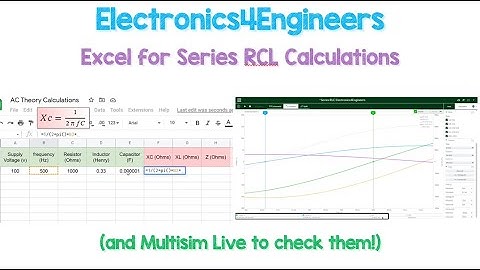 Easy EXCEL for AC Theory - Circuit Calculations of a Series RLC Circuit
