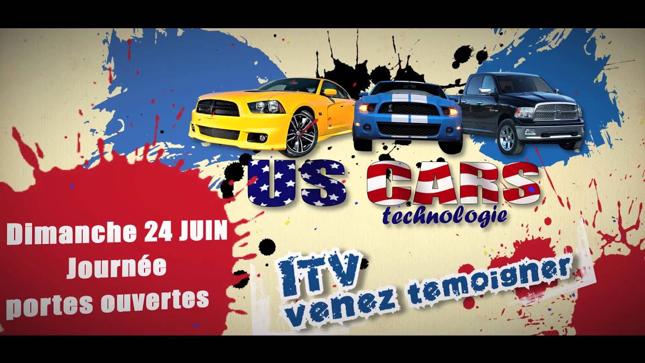 Rassemblement de voitures américaines chez US Cars Technologie YouTube