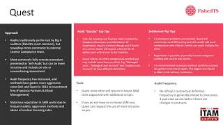 Understanding Quest Software Licence Audits