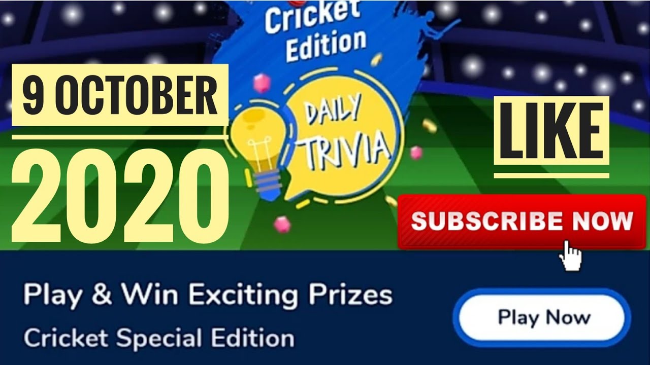 Flipkart Daily Trivia Quiz Answers Win Gift Vouchers Gems 9 October 2020 Youtube
