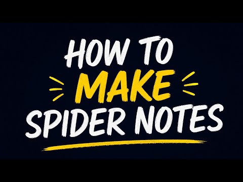 Spider Note Example how to make notes | Spider notes | bsc notes - YouTube
